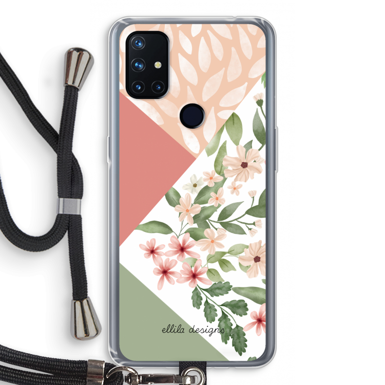 Sweet heaven geometrics: OnePlus Nord N10 5G Transparant Hoesje met koord