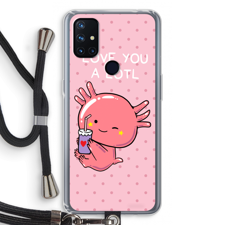 Love You A Lotl: OnePlus Nord N10 5G Transparant Hoesje met koord