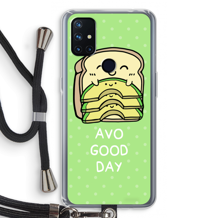 Avo Good Day: OnePlus Nord N10 5G Transparant Hoesje met koord