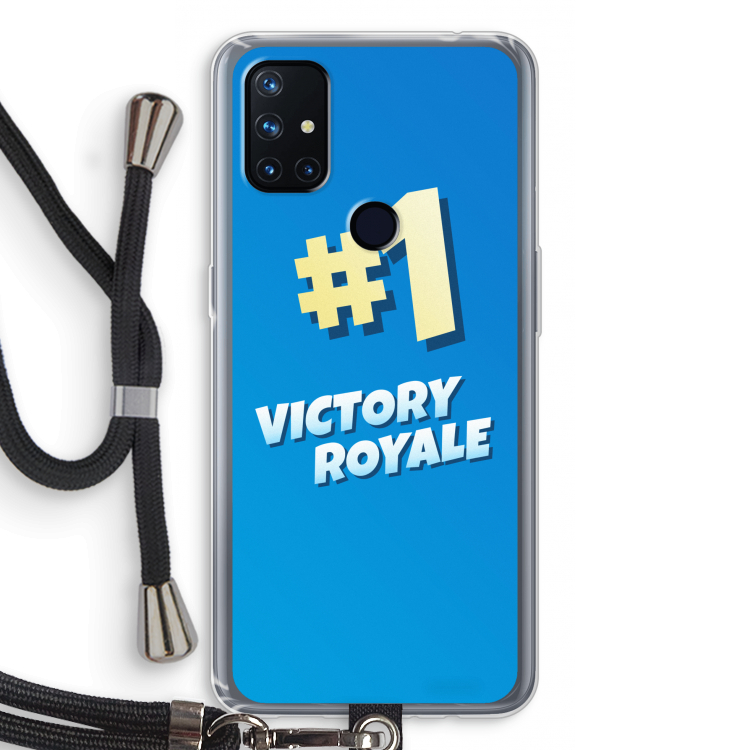 Victory Royale: OnePlus Nord N10 5G Transparant Hoesje met koord