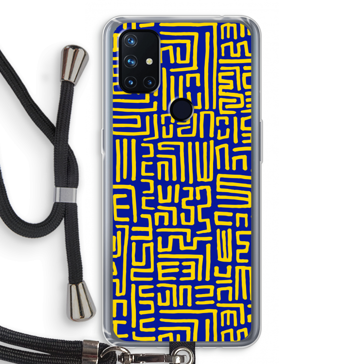 Majorelle Blue Print: OnePlus Nord N10 5G Transparant Hoesje met koord