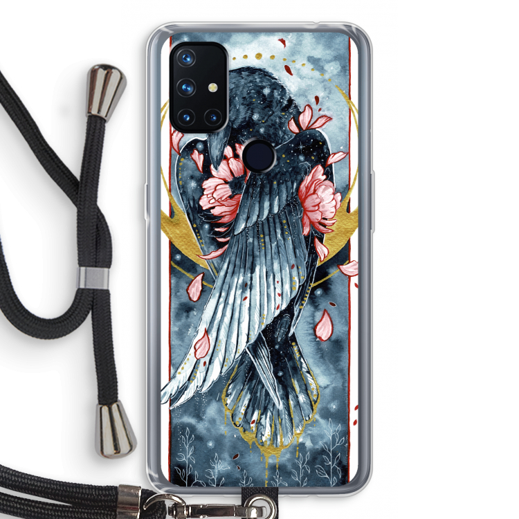 Golden Raven: OnePlus Nord N10 5G Transparant Hoesje met koord