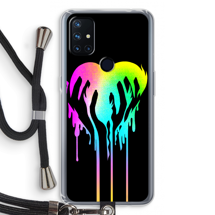 Hold My Heart: OnePlus Nord N10 5G Transparant Hoesje met koord