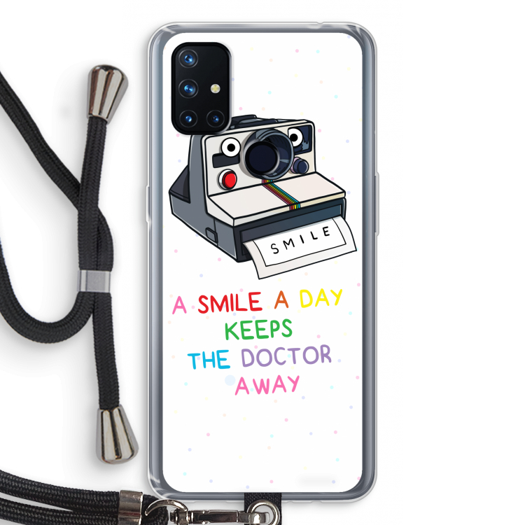 Smile: OnePlus Nord N10 5G Transparant Hoesje met koord