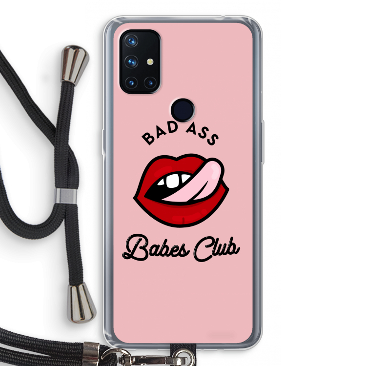 Badass Babes Club: OnePlus Nord N10 5G Transparant Hoesje met koord