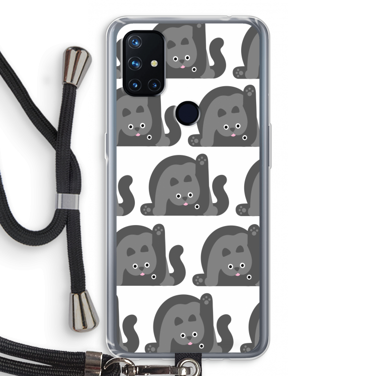 Cats: OnePlus Nord N10 5G Transparant Hoesje met koord