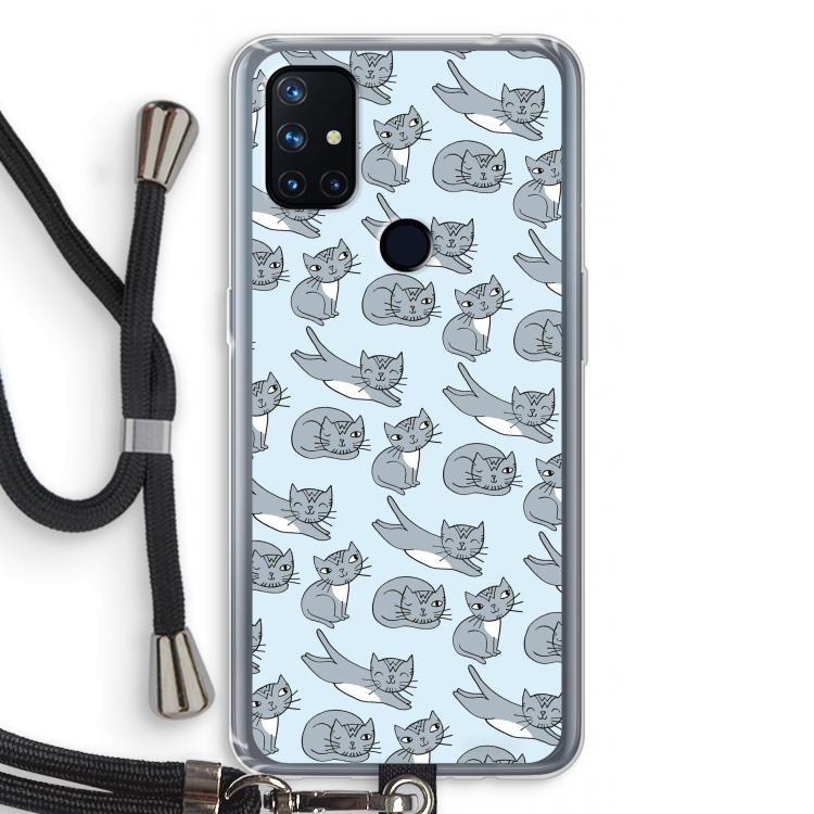 Poezen: OnePlus Nord N10 5G Transparant Hoesje met koord