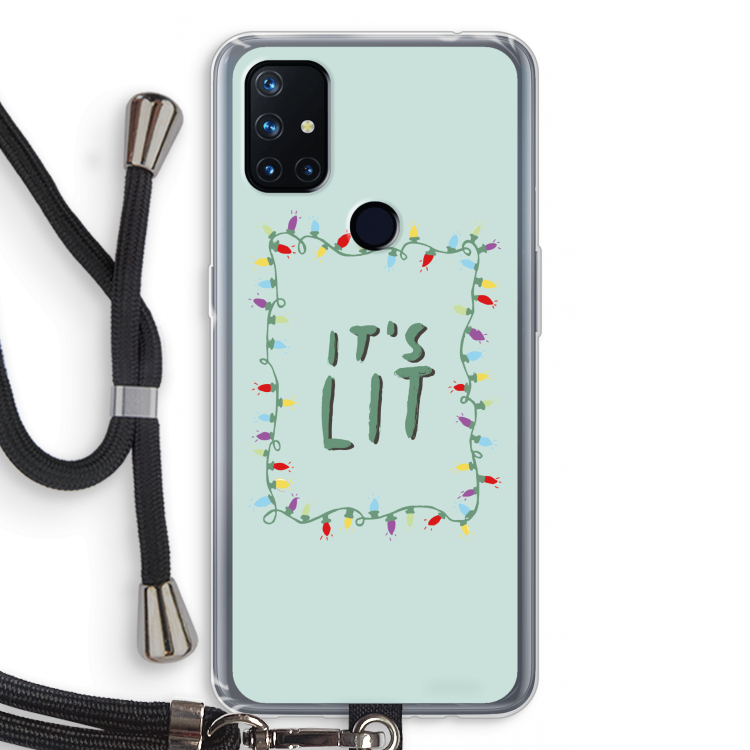 It's Lit: OnePlus Nord N10 5G Transparant Hoesje met koord