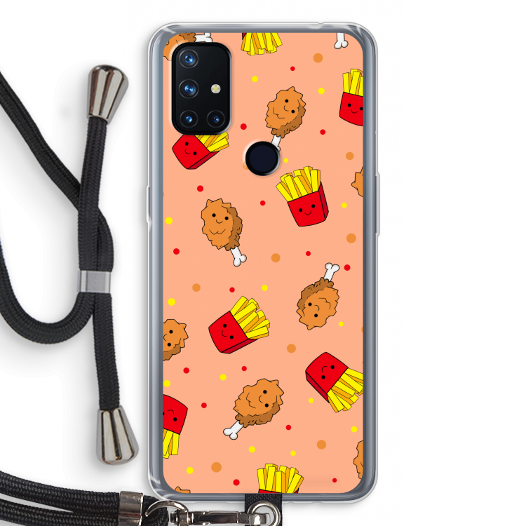 Chicken 'n Fries: OnePlus Nord N10 5G Transparant Hoesje met koord