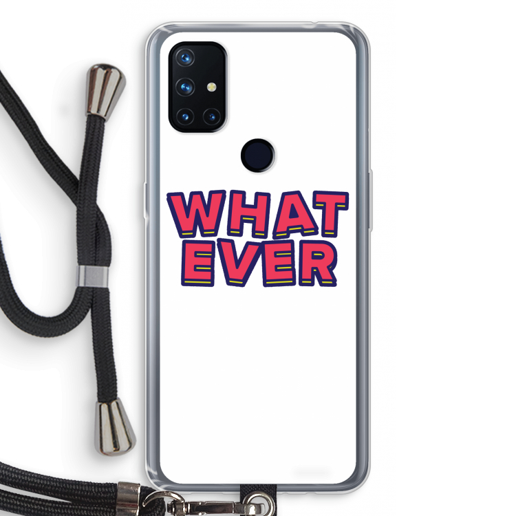 Whatever: OnePlus Nord N10 5G Transparant Hoesje met koord