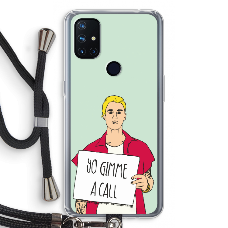 Gimme a call: OnePlus Nord N10 5G Transparant Hoesje met koord