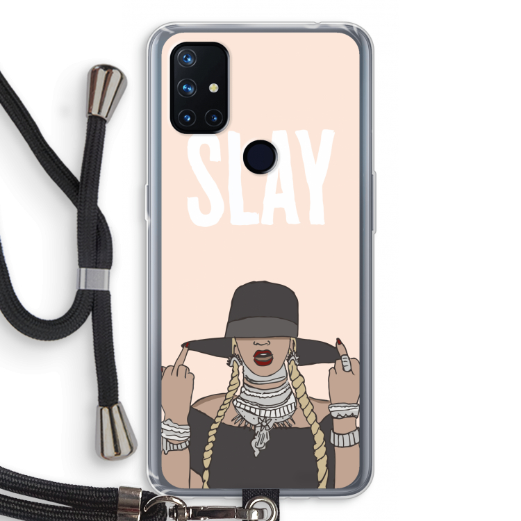 Slay All Day: OnePlus Nord N10 5G Transparant Hoesje met koord