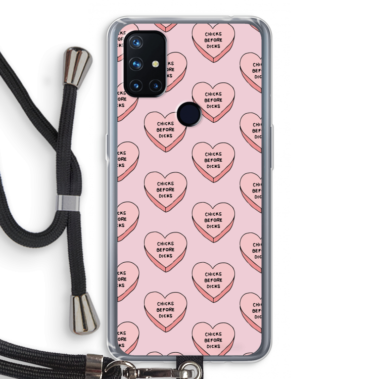 Chicks before dicks: OnePlus Nord N10 5G Transparant Hoesje met koord