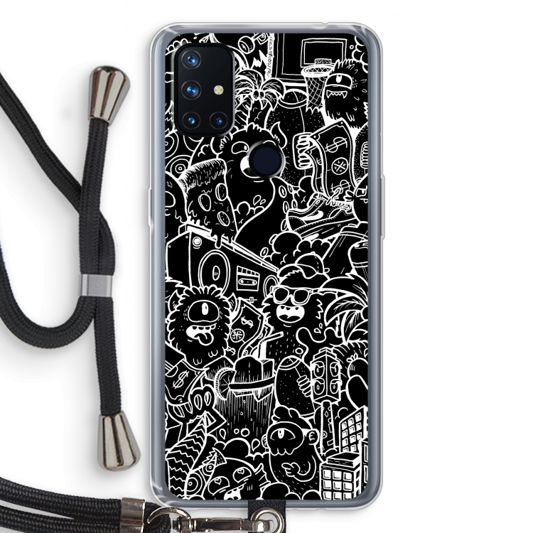 Vexx Black City : OnePlus Nord N10 5G Transparant Hoesje met koord