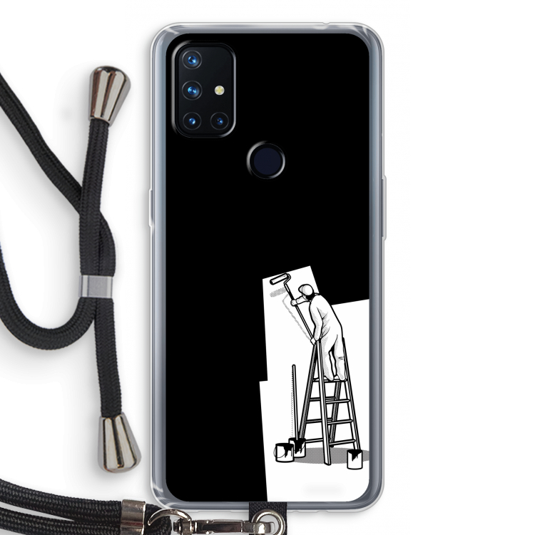 Musketon Painter: OnePlus Nord N10 5G Transparant Hoesje met koord