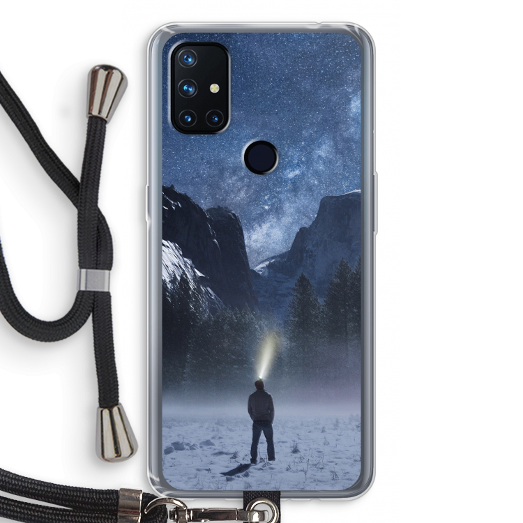 Wanderlust: OnePlus Nord N10 5G Transparant Hoesje met koord