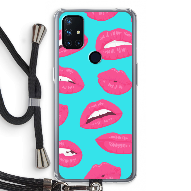 Bite my lip: OnePlus Nord N10 5G Transparant Hoesje met koord
