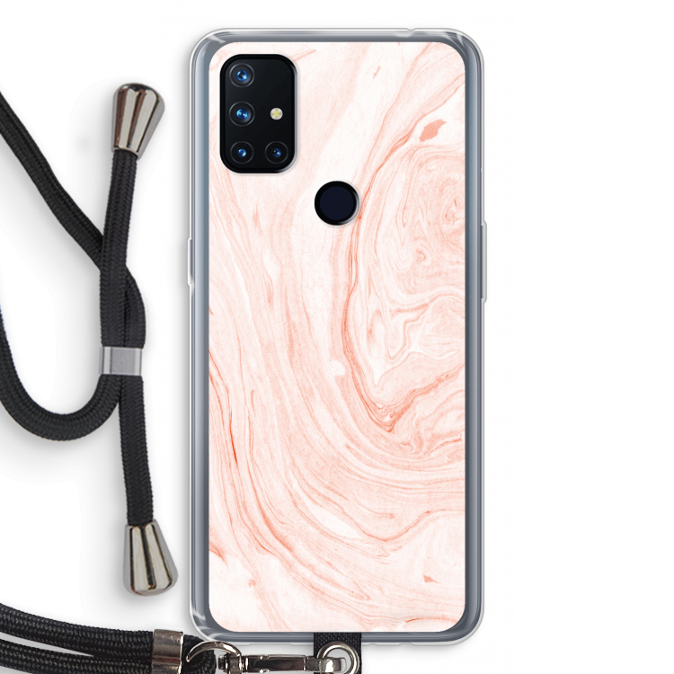 Peach bath: OnePlus Nord N10 5G Transparant Hoesje met koord