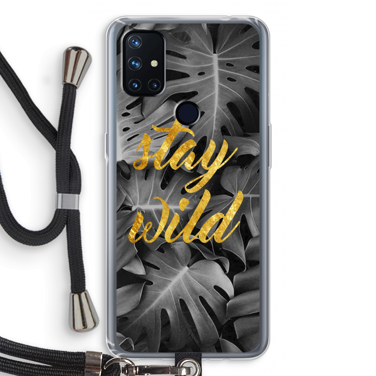 Stay wild: OnePlus Nord N10 5G Transparant Hoesje met koord