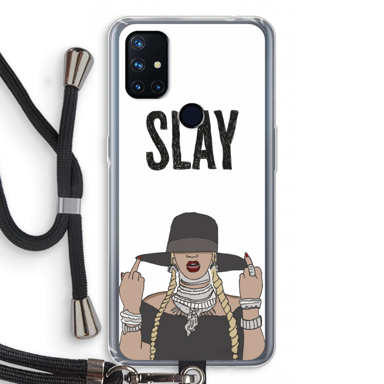 Slay All Day: OnePlus Nord N10 5G Transparant Hoesje met koord