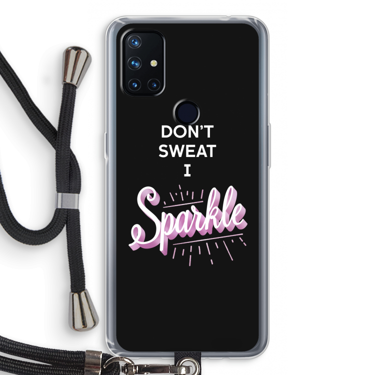 Sparkle quote: OnePlus Nord N10 5G Transparant Hoesje met koord