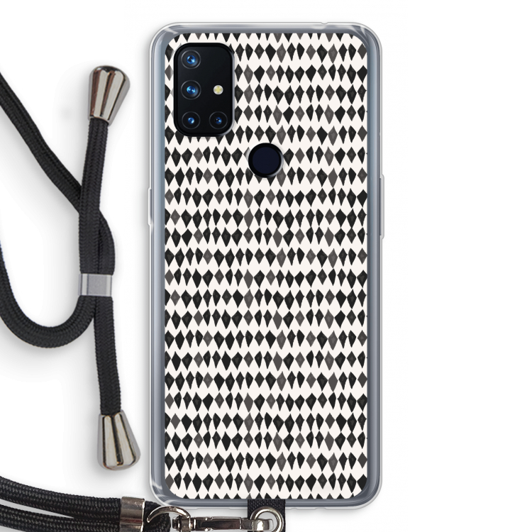 Crazy shapes: OnePlus Nord N10 5G Transparant Hoesje met koord