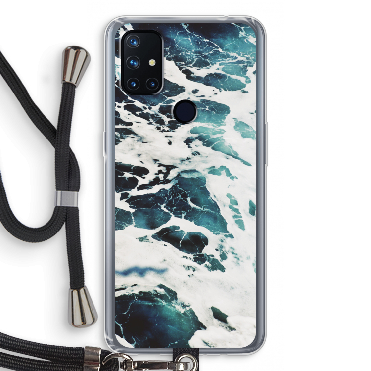 Golven: OnePlus Nord N10 5G Transparant Hoesje met koord
