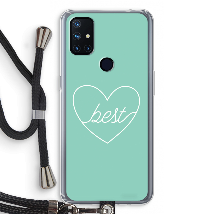 Best heart pastel: OnePlus Nord N10 5G Transparant Hoesje met koord