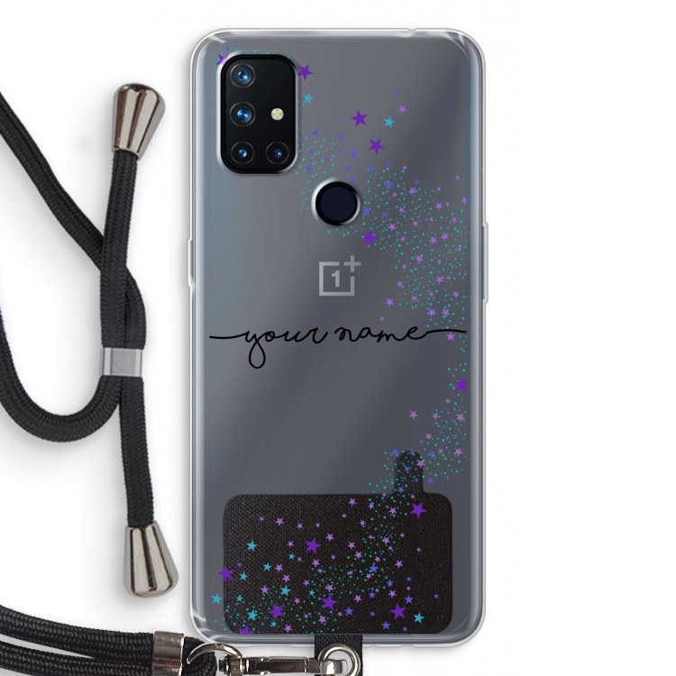 Sterren: OnePlus Nord N10 5G Transparant Hoesje met koord