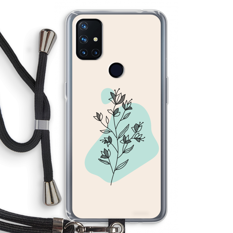 Violets are blue: OnePlus Nord N10 5G Transparant Hoesje met koord