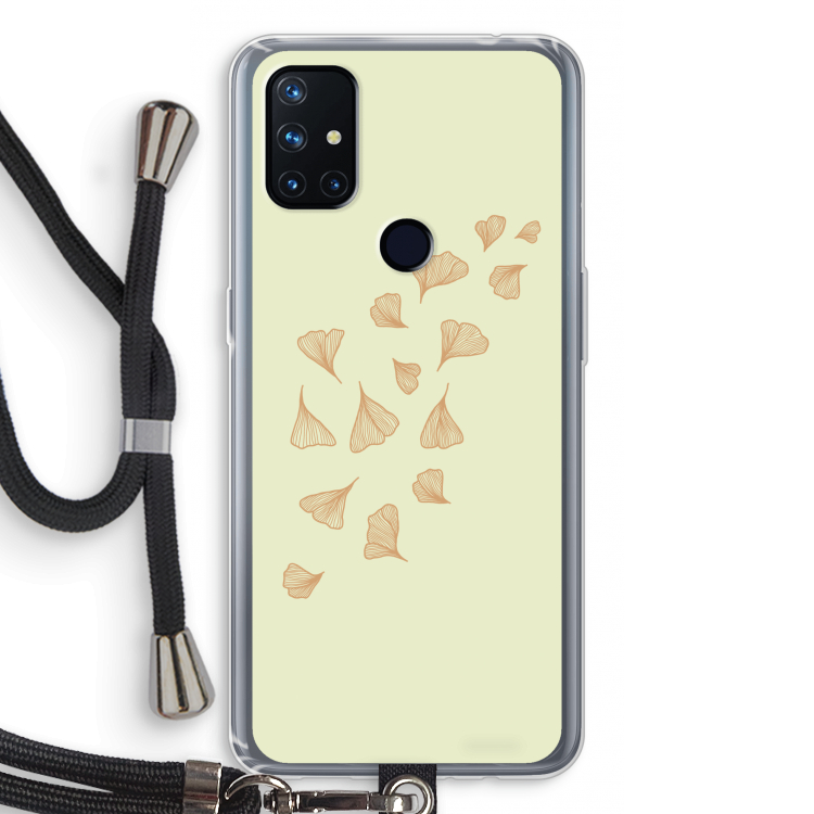 Falling Leaves: OnePlus Nord N10 5G Transparant Hoesje met koord