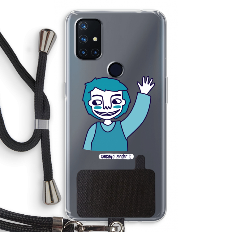 Zwaai: OnePlus Nord N10 5G Transparant Hoesje met koord
