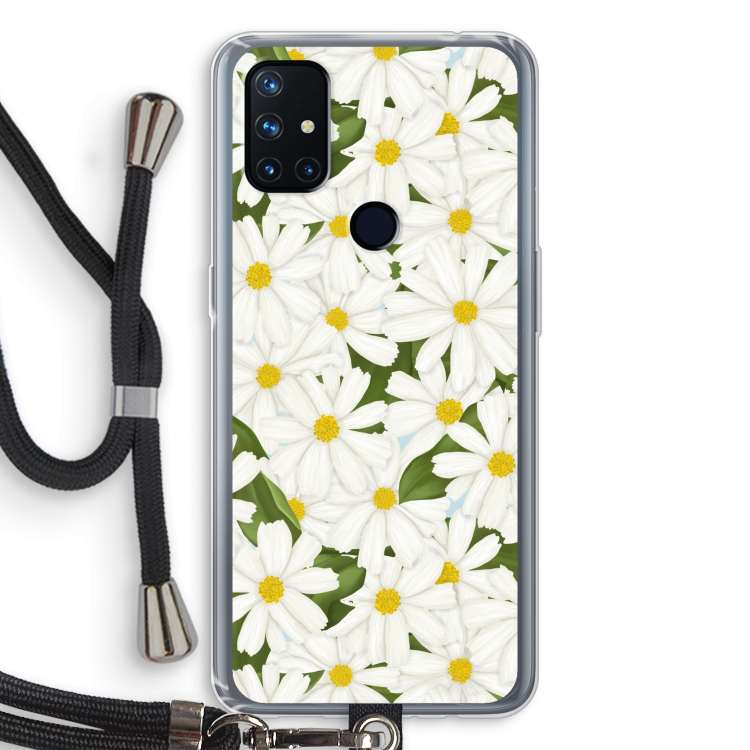 Summer Daisies: OnePlus Nord N10 5G Transparant Hoesje met koord