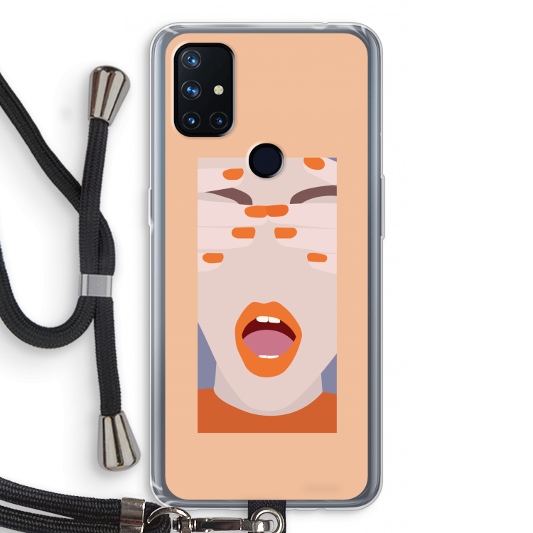 Surprise: OnePlus Nord N10 5G Transparant Hoesje met koord