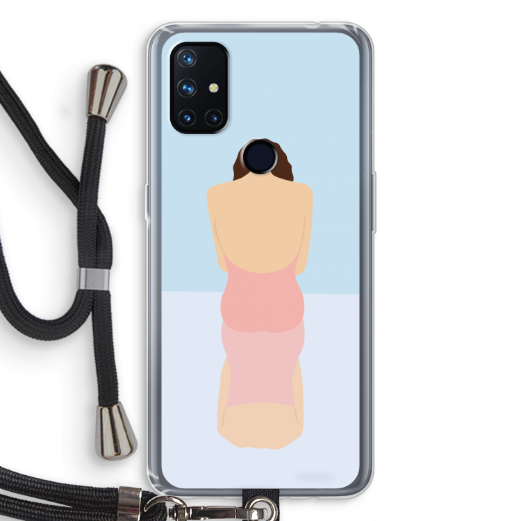 Mirror: OnePlus Nord N10 5G Transparant Hoesje met koord