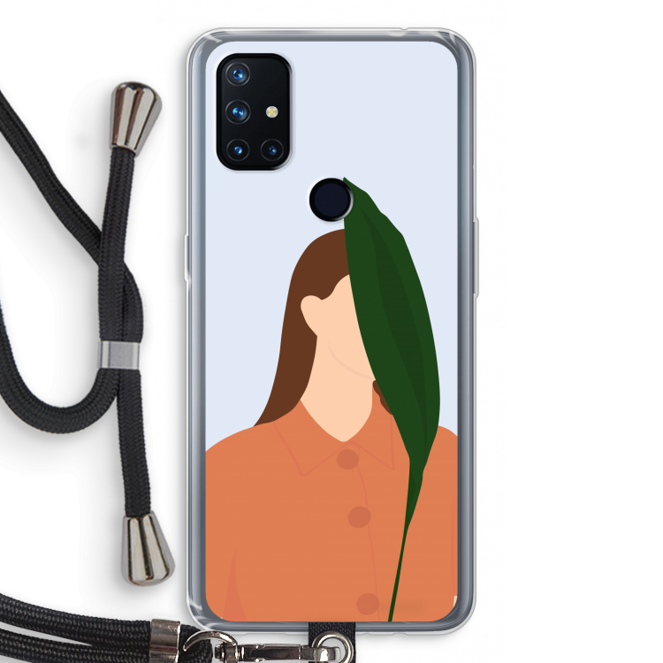 Leaf: OnePlus Nord N10 5G Transparant Hoesje met koord