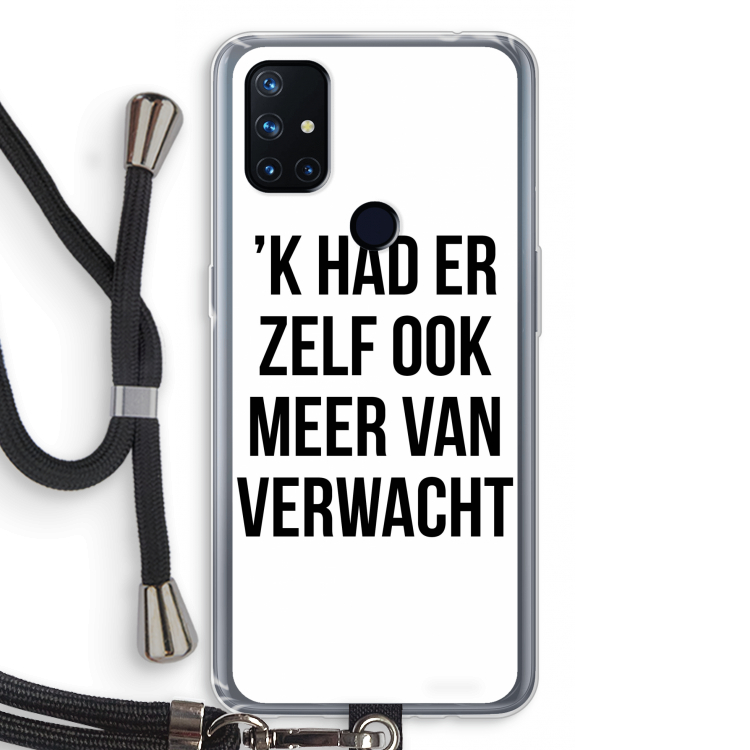 Meer verwacht: OnePlus Nord N10 5G Transparant Hoesje met koord