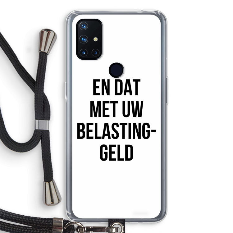 Belastinggeld: OnePlus Nord N10 5G Transparant Hoesje met koord