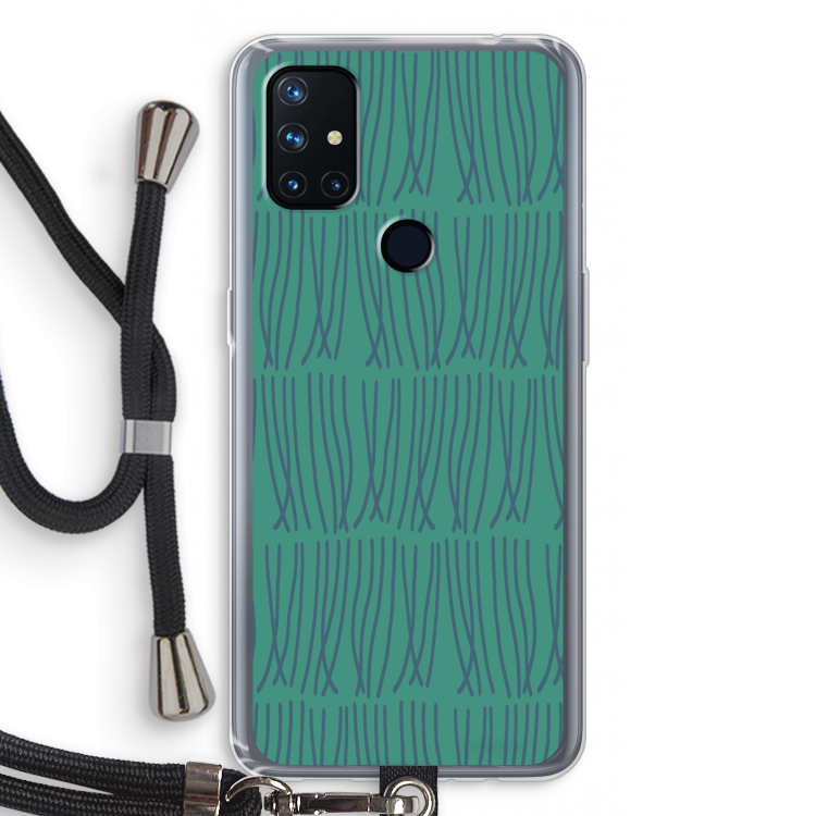 Swirls: OnePlus Nord N10 5G Transparant Hoesje met koord