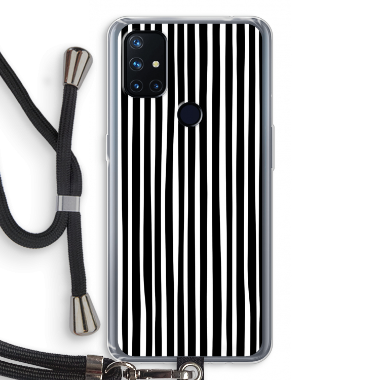 Stripes: OnePlus Nord N10 5G Transparant Hoesje met koord