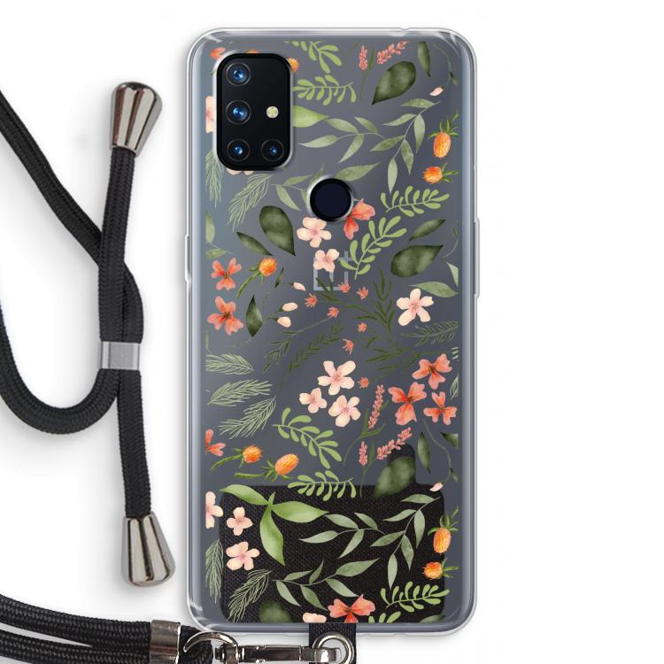 Sweet little flowers: OnePlus Nord N10 5G Transparant Hoesje met koord