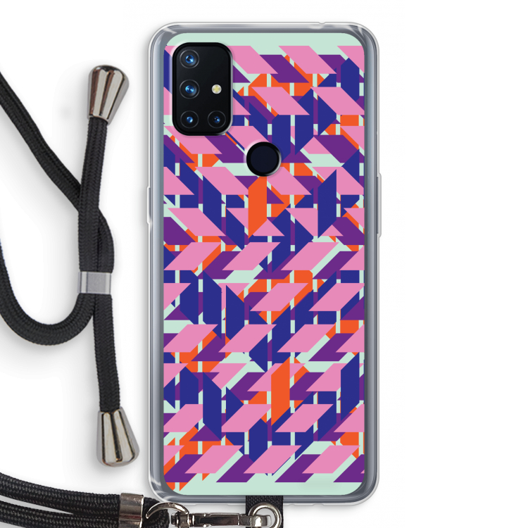 Skew Blush 3: OnePlus Nord N10 5G Transparant Hoesje met koord