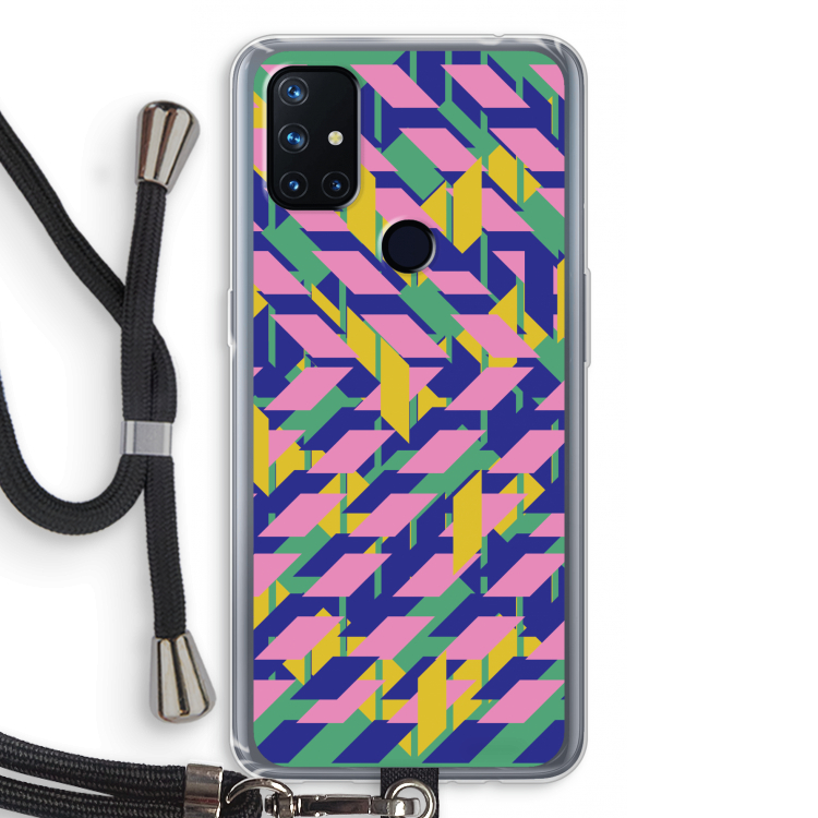 Skew Blush 1: OnePlus Nord N10 5G Transparant Hoesje met koord