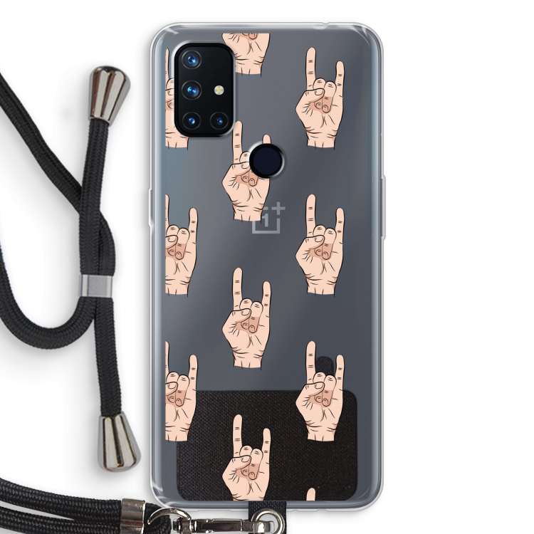 Rock: OnePlus Nord N10 5G Transparant Hoesje met koord
