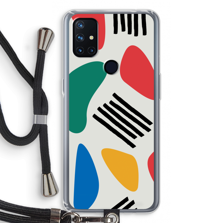 Illustratieve pop 1: OnePlus Nord N10 5G Transparant Hoesje met koord