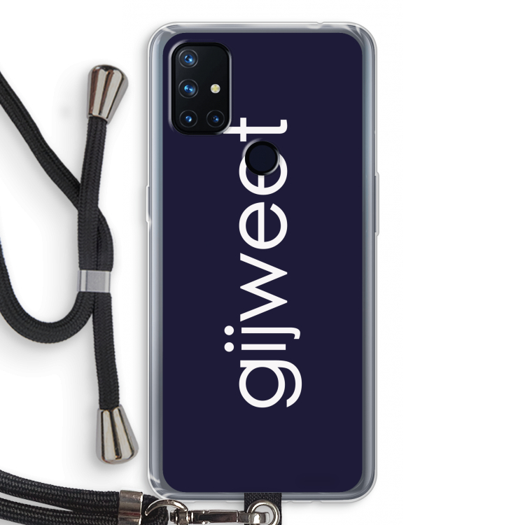 Gijweet: OnePlus Nord N10 5G Transparant Hoesje met koord