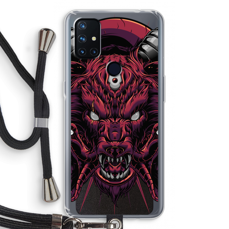 Hell Hound and Serpents: OnePlus Nord N10 5G Transparant Hoesje met koord