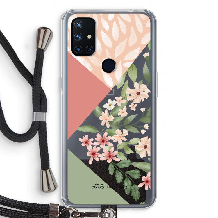 Sweet heaven geometrics: OnePlus Nord N10 5G Transparant Hoesje met koord