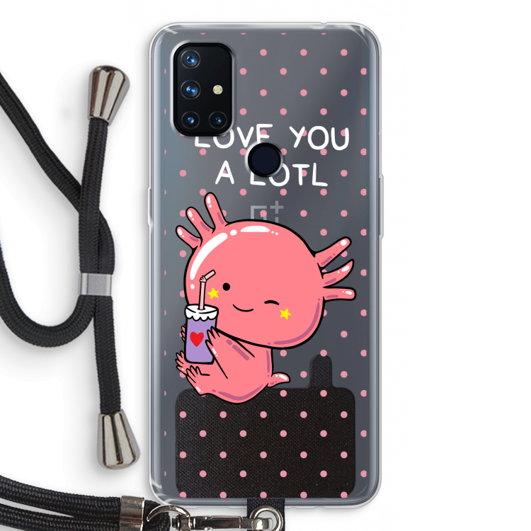 Love You A Lotl: OnePlus Nord N10 5G Transparant Hoesje met koord