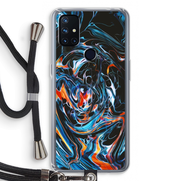 Black Unicorn: OnePlus Nord N10 5G Transparant Hoesje met koord